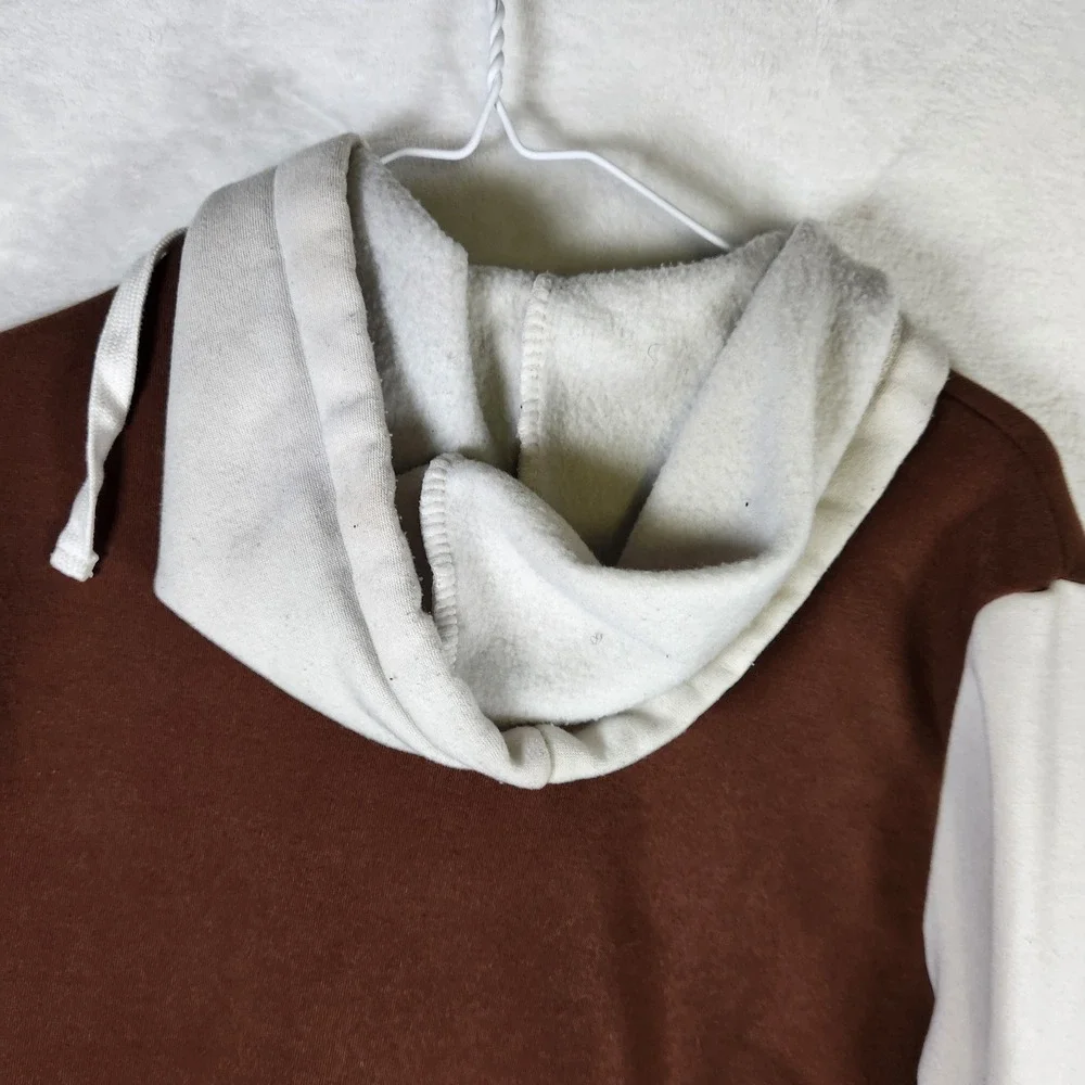 New Look Womens XL Brown Varsity Jacket Hooded LA 23 Star Patch - Picture 10 of 10